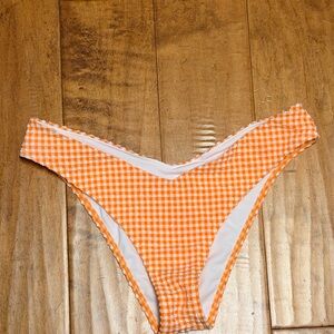 Abercrombie & Fitch Orange Gingham Swimwear